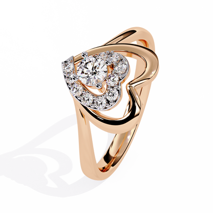 Twinkle Twinkle Little Heart: 14k Gold 0.26 ct Diamond Ring