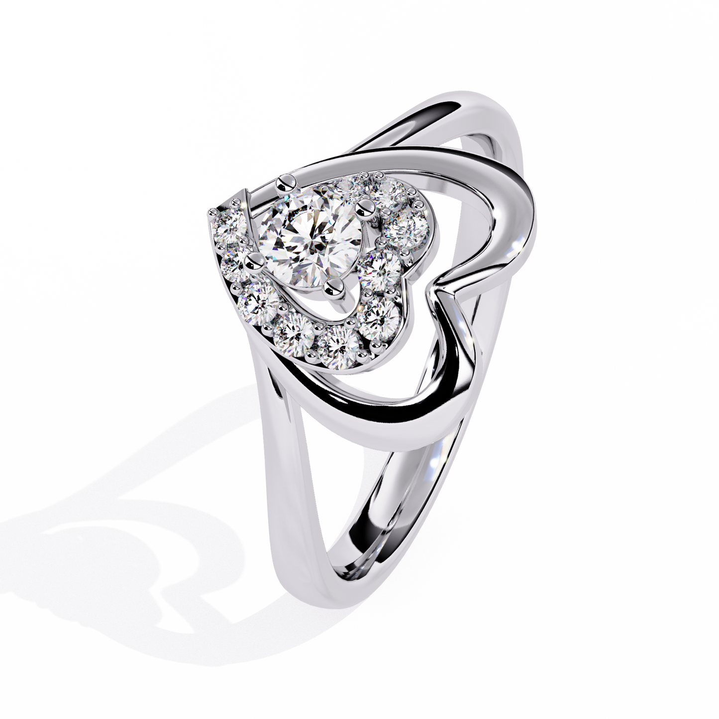 Twinkle Twinkle Little Heart: 14k Gold 0.26 ct Diamond Ring