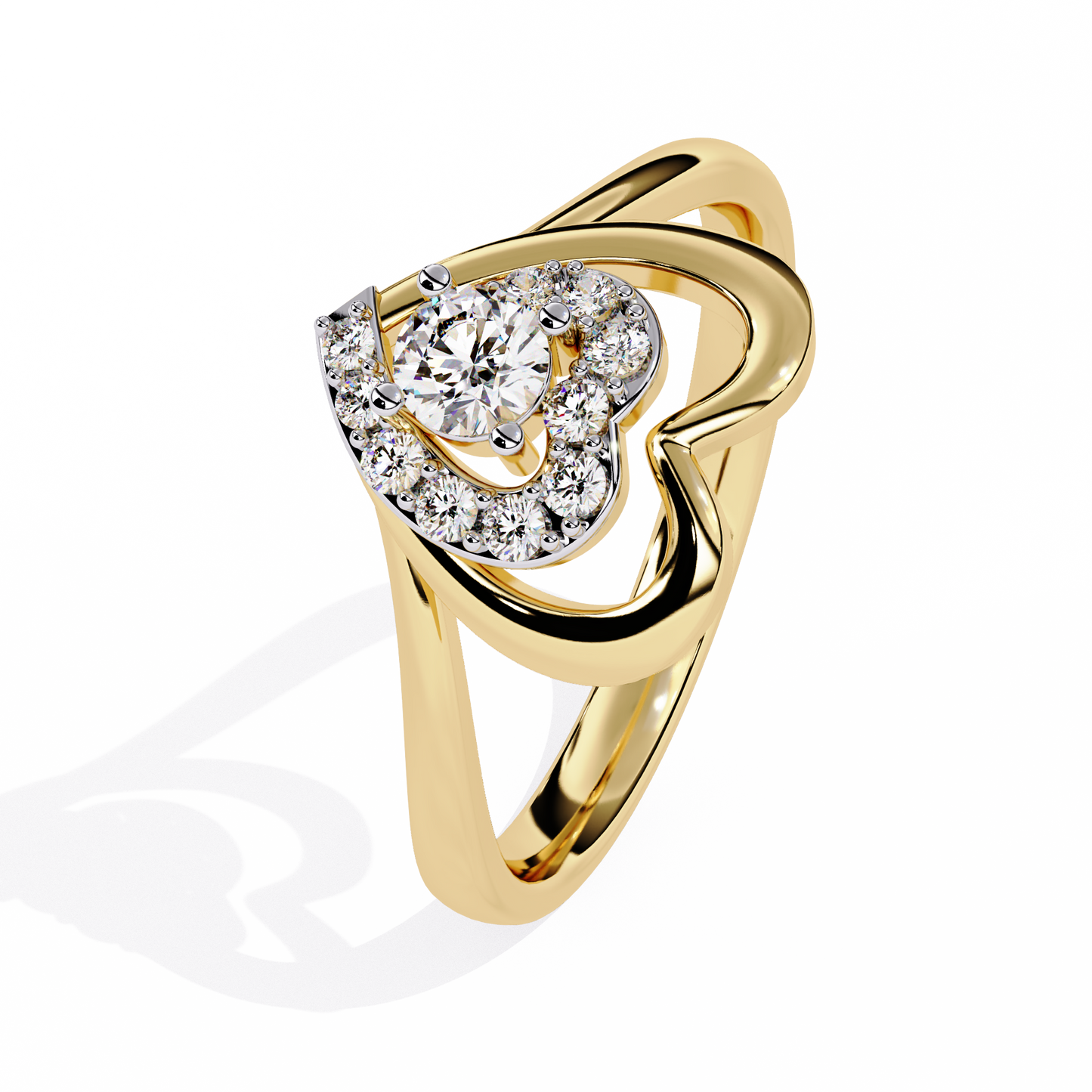 Twinkle Twinkle Little Heart: 14k Gold 0.26 ct Diamond Ring