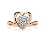14K Gold 0.26 CT Lab Grown Diamond Heart Ring – IGI Certified, Customizable