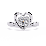 14K Gold 0.26 CT Lab Grown Diamond Heart Ring – IGI Certified, Customizable