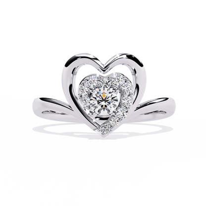 Twinkle Twinkle Little Heart: 14k Gold 0.26 ct Diamond Ring
