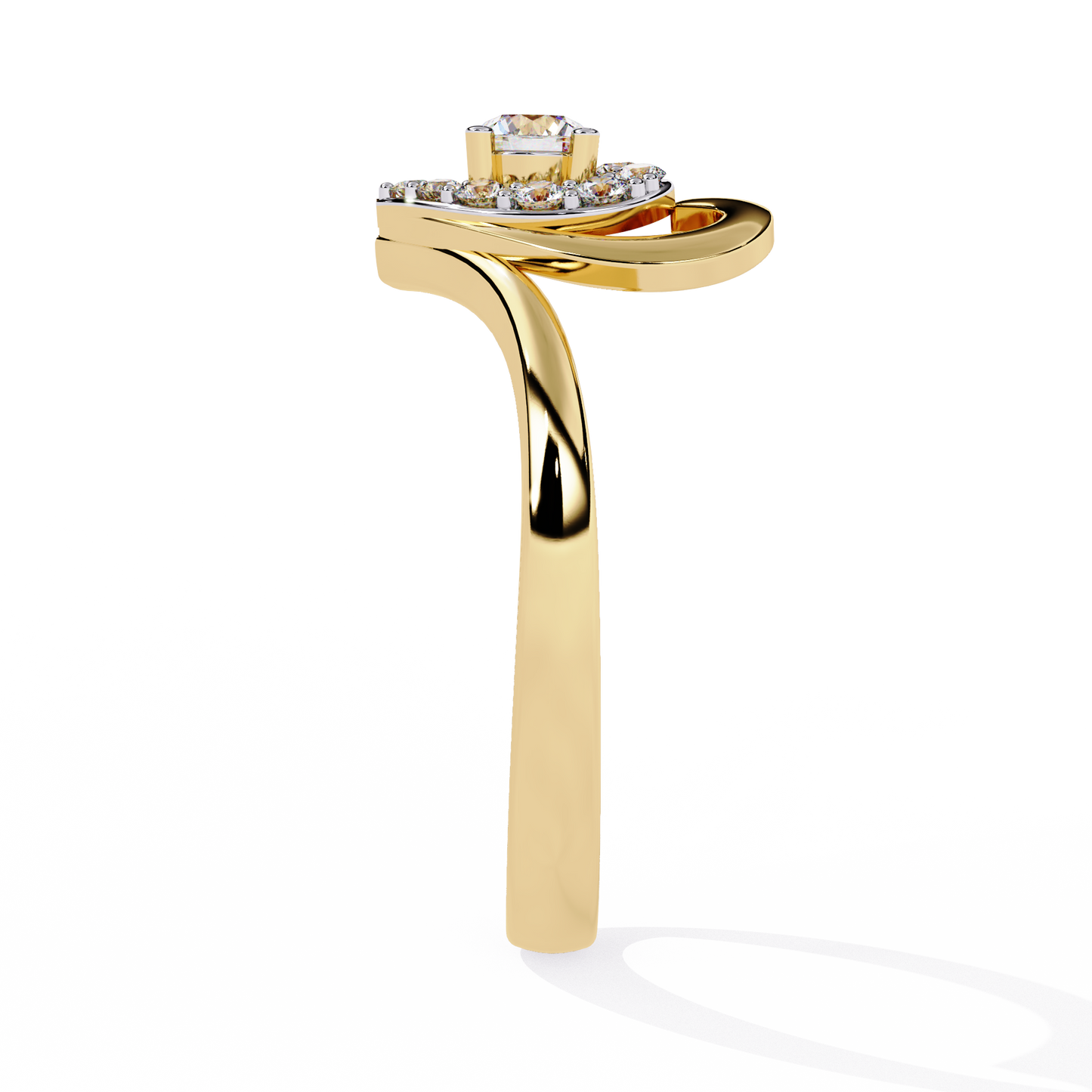 Twinkle Twinkle Little Heart: 14k Gold 0.26 ct Diamond Ring