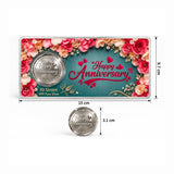 10 Gram 999 Pure Silver Happy Anniversary Coin | Premium Floral Gift Envelope