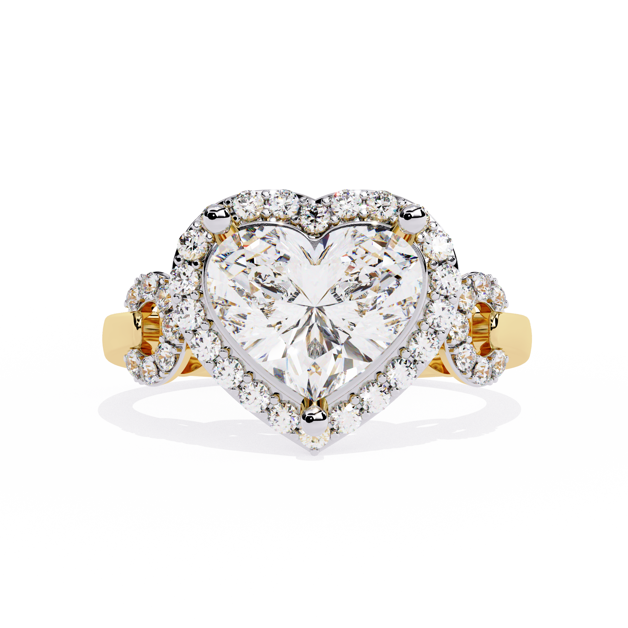 Radiant Heart: 1.88ct Diamond Ring With 14k Gold