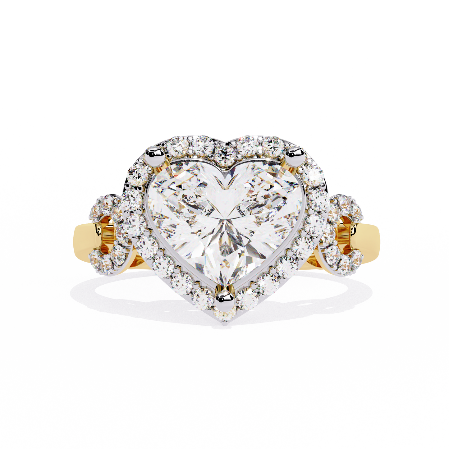 Radiant Heart: 1.88ct Diamond Ring With 14k Gold