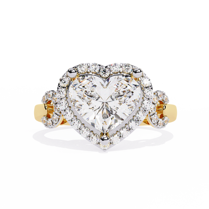 Radiant Heart: 1.88ct Diamond Ring With 14k Gold
