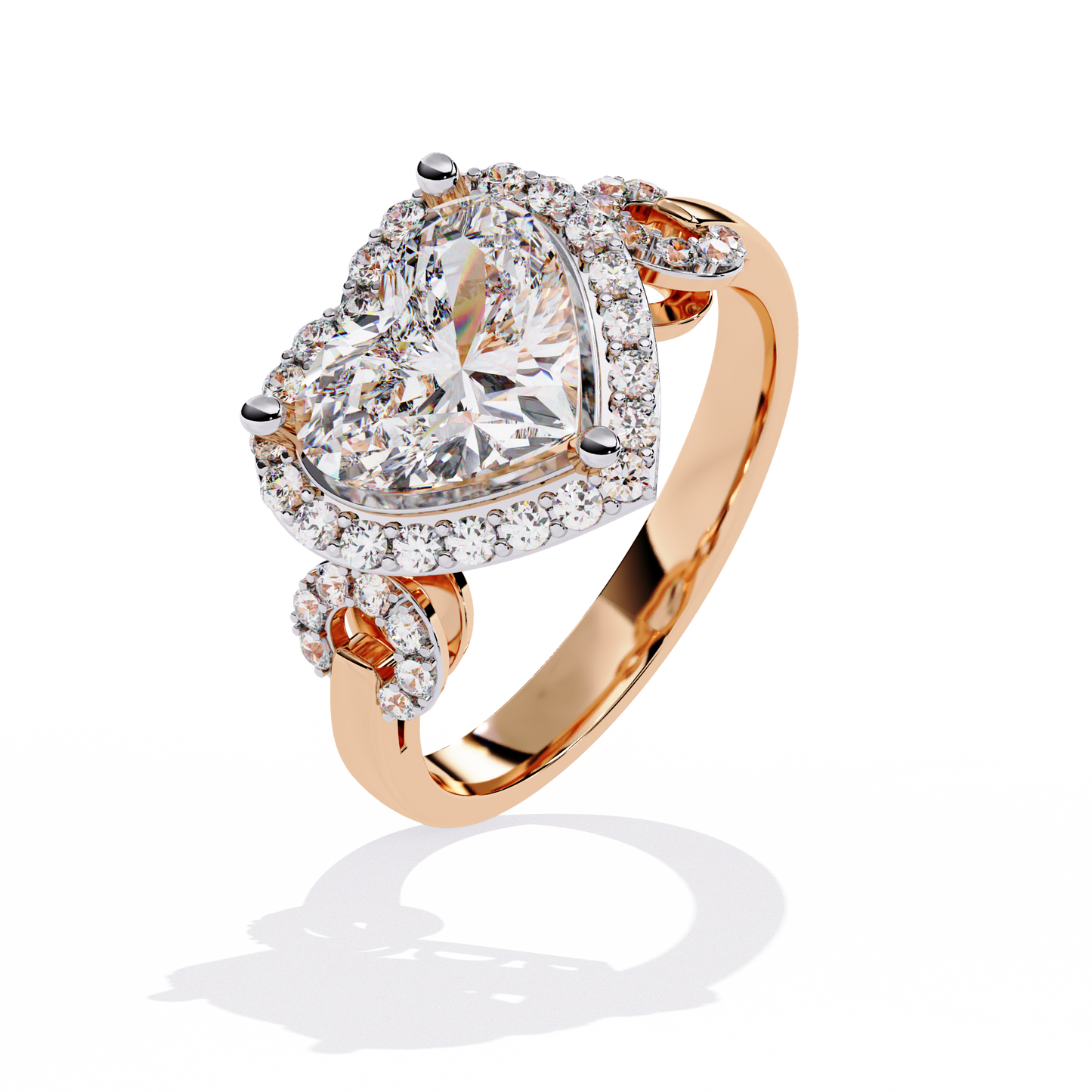 Radiant Heart: 1.88ct Diamond Ring With 14k Gold