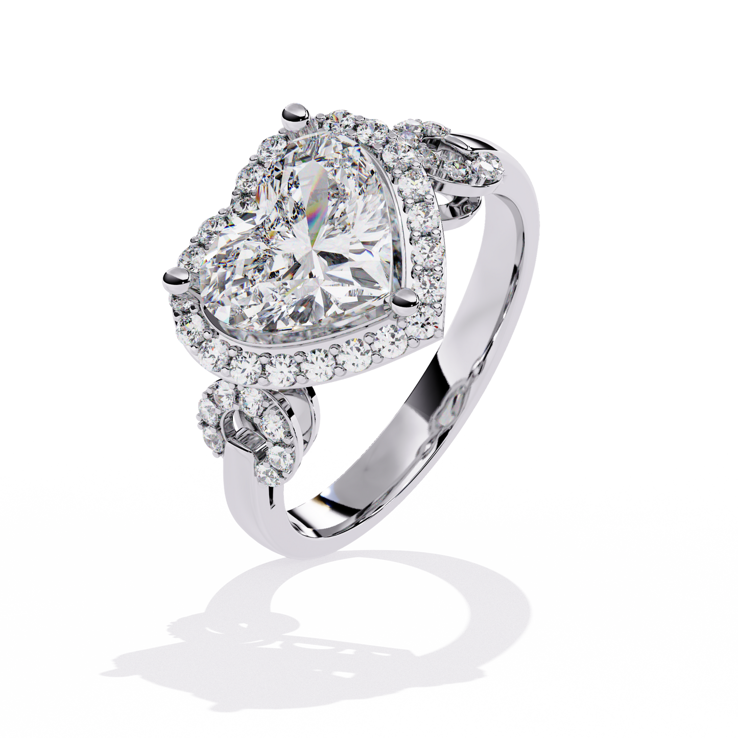 Radiant Heart: 1.88ct Diamond Ring With 14k Gold
