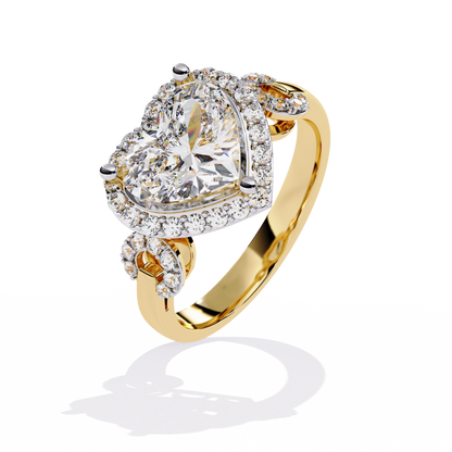Radiant Heart: 1.88ct Diamond Ring With 14k Gold