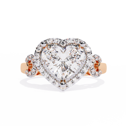 Radiant Heart: 1.88ct Diamond Ring With 14k Gold