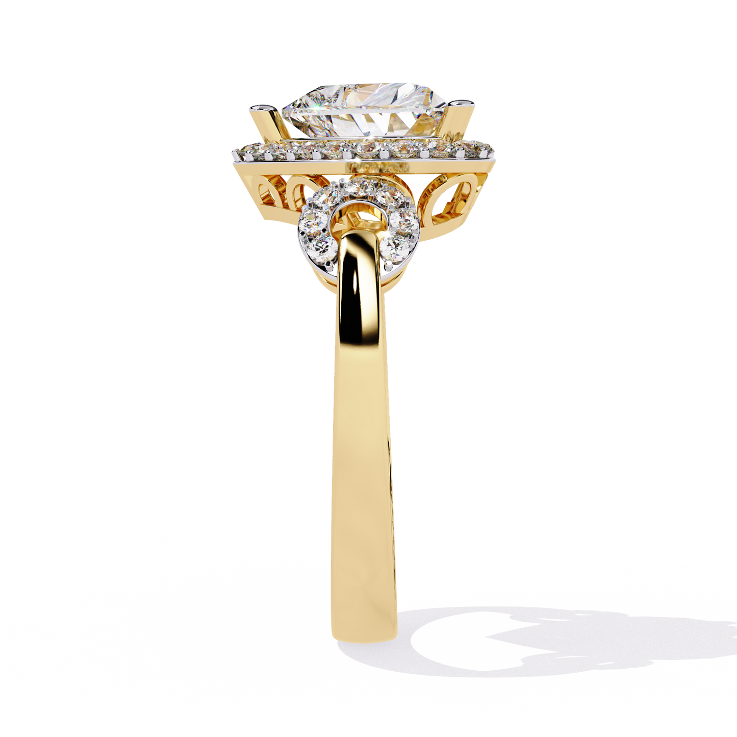 Radiant Heart: 1.88ct Diamond Ring With 14k Gold