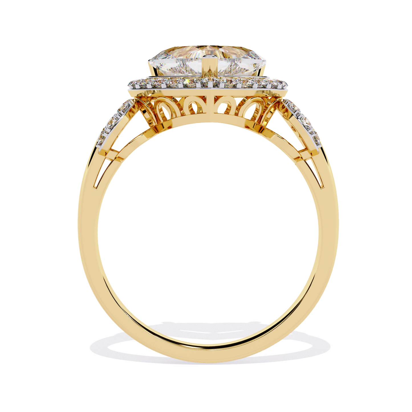 Radiant Heart: 1.88ct Diamond Ring With 14k Gold