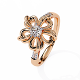 Dazzling 0.28ct Diamond Flower Ring in 14k Gold