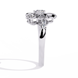 Dazzling 0.28ct Diamond Flower Ring in 14k Gold
