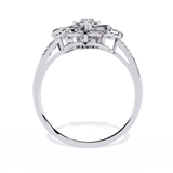 Dazzling 0.28ct Diamond Flower Ring in 14k Gold