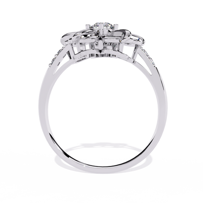 Dazzling 0.28ct Diamond Flower Ring in 14k Gold