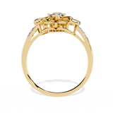 Dazzling 0.28ct Diamond Flower Ring in 14k Gold
