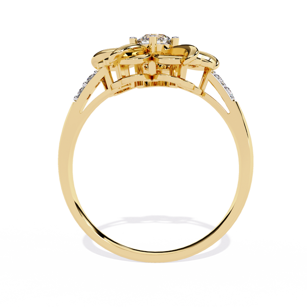 Dazzling 0.28ct Diamond Flower Ring in 14k Gold