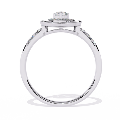 Valentine's Delight: 0.24ct Diamond Heart Ring in 14k Gold