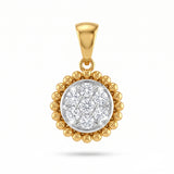 18K Gold Vermeil Lab-Grown Diamond Halo Pendant
