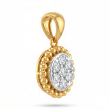 18K Gold Vermeil Lab-Grown Diamond Halo Pendant