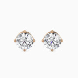 Round Diamond Studs – 1 CT Pair (50-50 Pointer),14K Gold