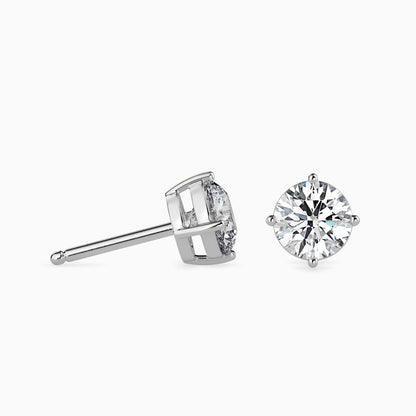 2 CT Round Lab-Grown Diamond Stud Earrings (1 CT Each) in 14K Gold