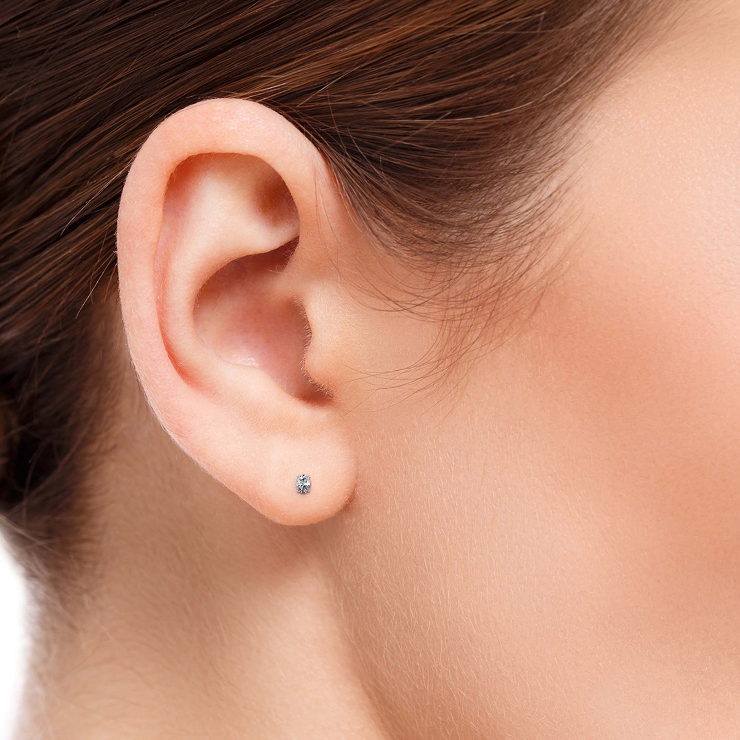 1.50 CT Lab-Grown Oval Diamond Stud Earrings (0.75 Ct Each) in 14K Gold – IGI Certified