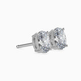 1.50 CT Lab-Grown Oval Diamond Stud Earrings (0.75 Ct Each) in 14K Gold – IGI Certified