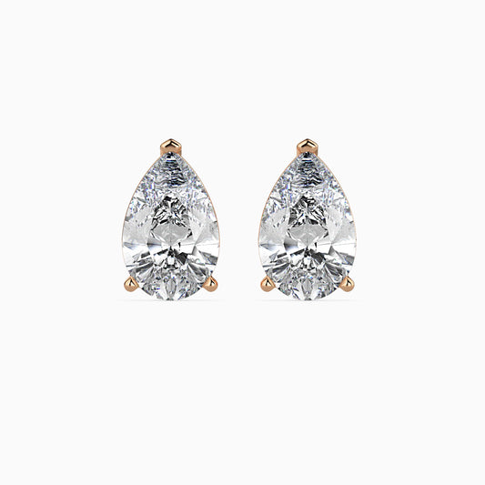 0.75-0.75 pointer each 1.5CT Pear pair studs
