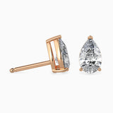 1.5CT Pear Diamond Stud Earrings (0.75CT Each) – 14K Gold | IGI Certified
