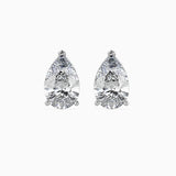 1.5CT Pear Diamond Stud Earrings (0.75CT Each) – 14K Gold | IGI Certified