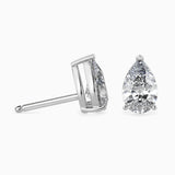 1.5CT Pear Diamond Stud Earrings (0.75CT Each) – 14K Gold | IGI Certified