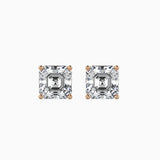 2CT Princess Cut Lab Grown Diamond Stud Earrings (1CT Each) – IGI Certified, Customizable in 14K Gold