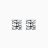 2CT Princess Cut Lab Grown Diamond Stud Earrings (1CT Each) – IGI Certified, Customizable in 14K Gold