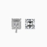 2CT Princess Cut Lab Grown Diamond Stud Earrings (1CT Each) – IGI Certified, Customizable in 14K Gold