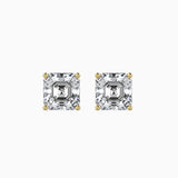 2CT Princess Cut Lab Grown Diamond Stud Earrings (1CT Each) – IGI Certified, Customizable in 14K Gold