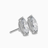 1 Carat Marquise Diamond Stud Earrings (0.50 Ct Each) in 14K Gold | Lab Grown Diamond Earrings