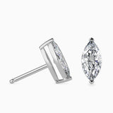 1 Carat Marquise Diamond Stud Earrings (0.50 Ct Each) in 14K Gold | Lab Grown Diamond Earrings