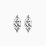 1 Carat Marquise Diamond Stud Earrings (0.50 Ct Each) in 14K Gold | Lab Grown Diamond Earrings