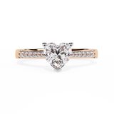 Dazzling 0.67ct Diamond Heart Ring in 14k Gold