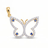 18KT Gold Vermeil Butterfly Bloom Lab-Grown Diamond Pendant