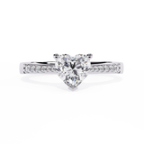 Dazzling 0.67ct Diamond Heart Ring in 14k Gold