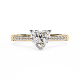 Dazzling 0.67ct Diamond Heart Ring in 14k Gold