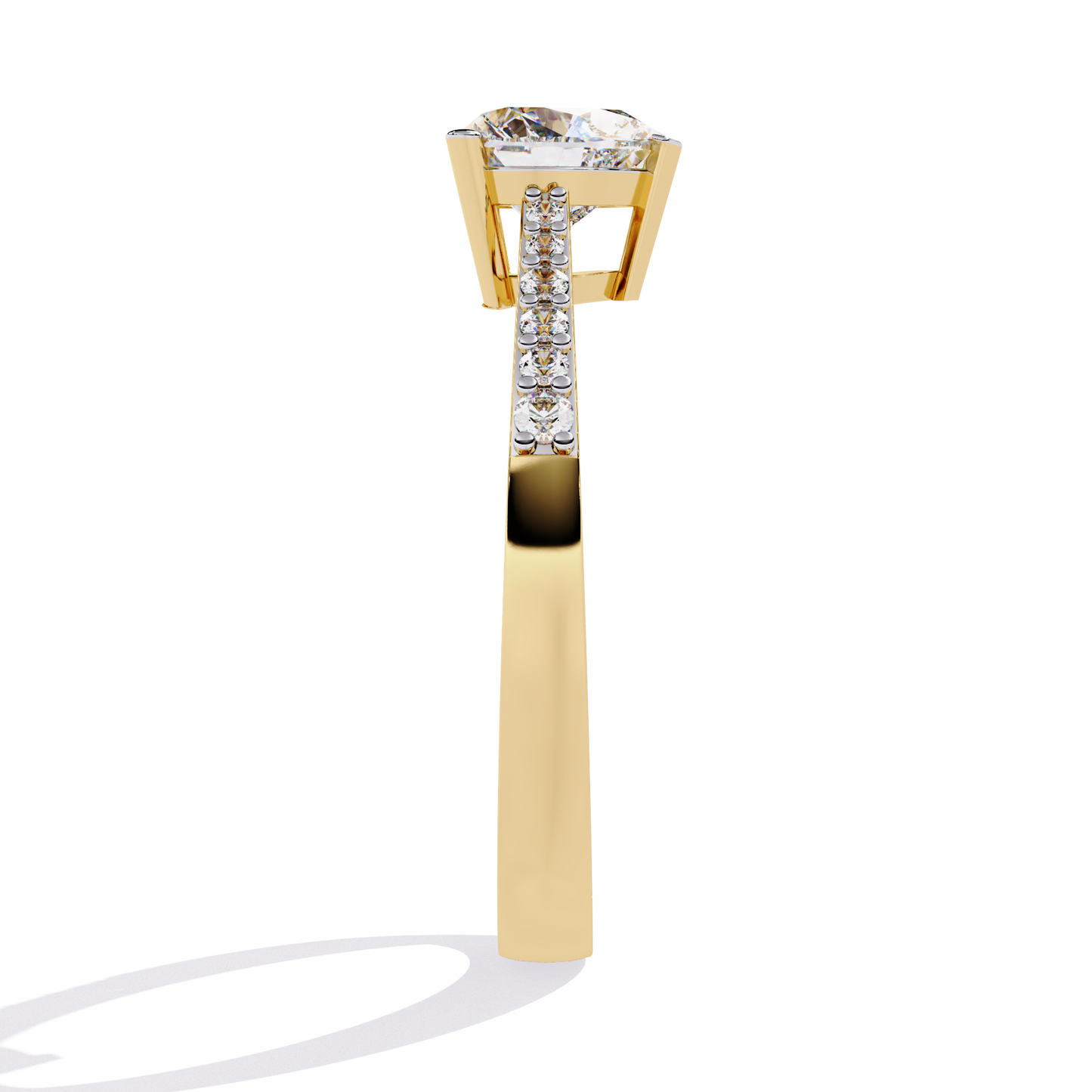 Dazzling 0.67ct Diamond Heart Ring in 14k Gold
