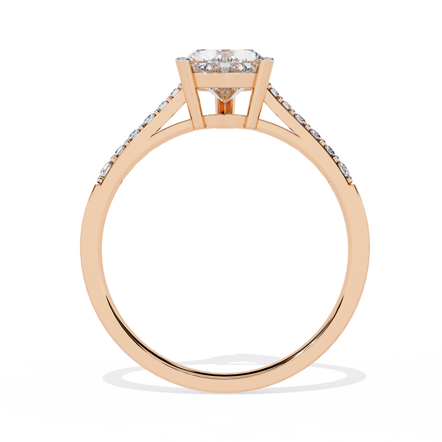 Dazzling 0.67ct Diamond Heart Ring in 14k Gold
