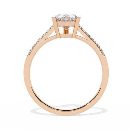 Dazzling 0.67ct Diamond Heart Ring in 14k Gold