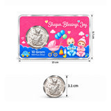 10 Gram 999 Pure Silver Baby Gift Coin | Blessings Joy Gift Envelope