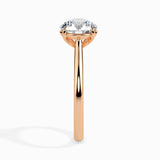 1.03 CT Lab Grown Round Brilliant Diamond Solitaire Ring in 14K Rose Gold, IGI Certified
